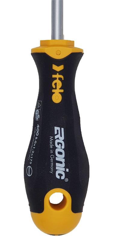 Отвертка Ergonic плоская шлицевая 8,0X1,2X175