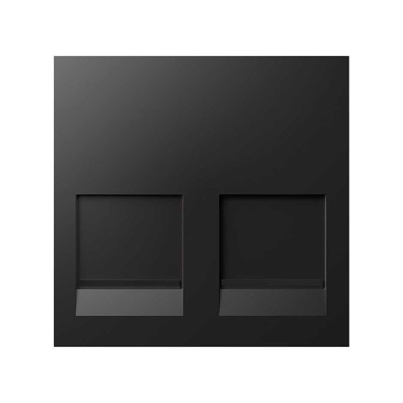 Simon S400 Адаптер со шторками 2 RJ45 BeldenCDT, черный, Simon 400