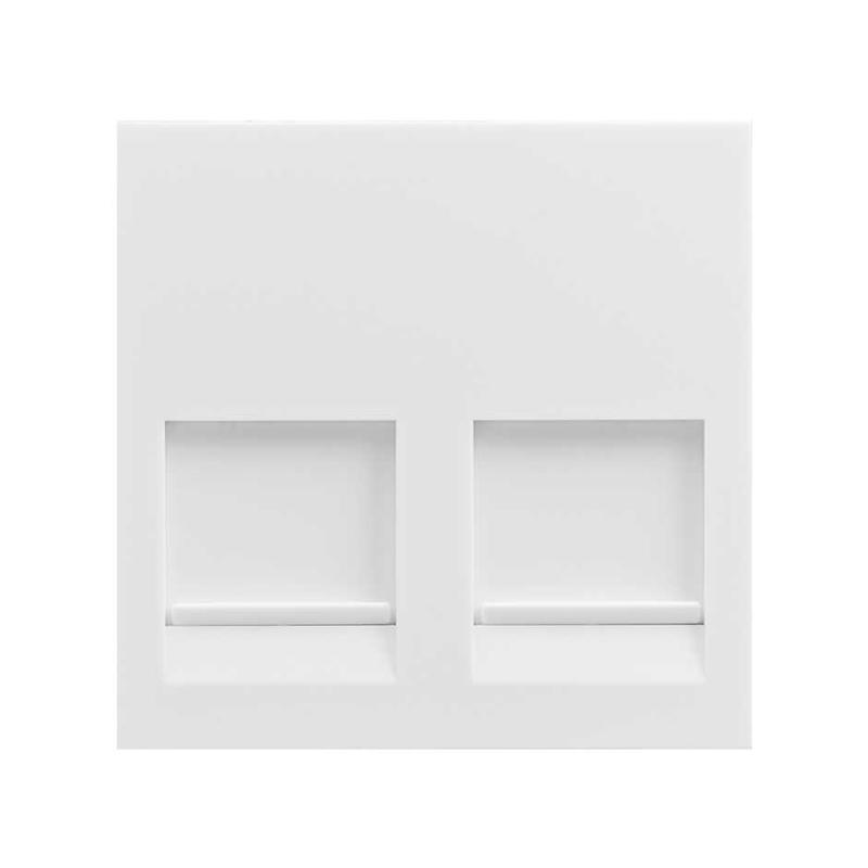 Simon S400 Адаптер со шторками 2 RJ45 Panduit, белый, Simon 400