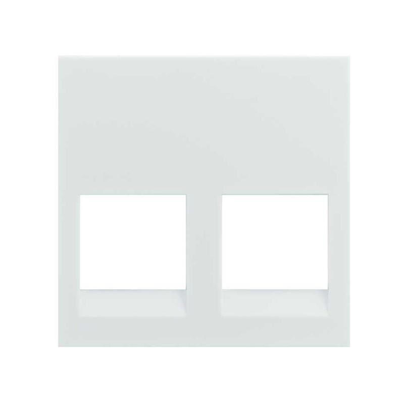 Simon S400 Адаптер без шторок 2 RJ45 Panduit, белый, Simon 400