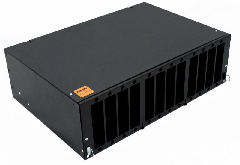 Бокс оптич.FO-19V-3U-12xSLT-W130H30-96UN-BK ун.19"выд.,с пол.,от8до96п(SC,duplexLC,ST,FC),со сп.пл.,б.пиг.и пр.ад.,3U,чер.