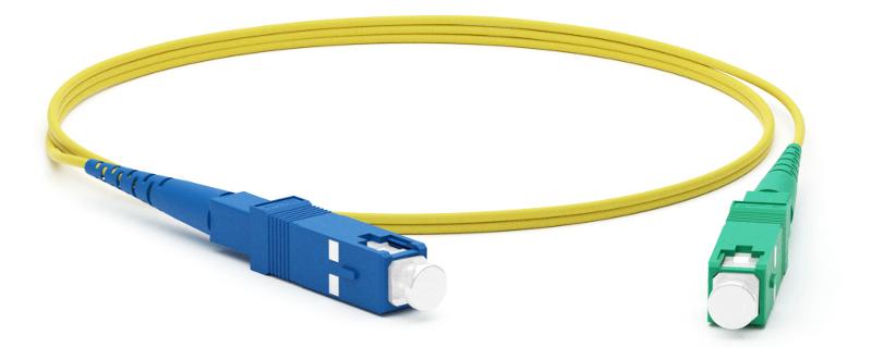 FC-S2-9-SC/UR-SC/AR-H-0.5M-LSZH-YL Патч-корд волоконно-оптич. (шнур) SM 9/125 (OS2), SC/UPC-SC/APC, 2.0 мм, simplex, LSZH, 0.5 м