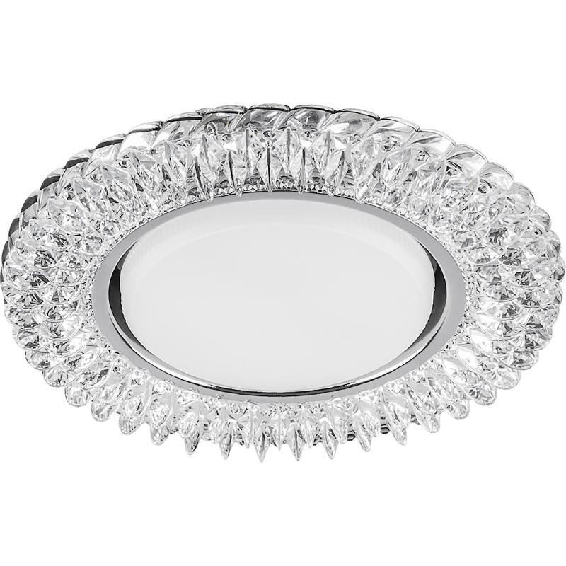 Светильник потолочный встраиваемый под лампу GX53 CD4035 20LED*2835SMD 4000K, 15W GX53, без лампы, прозрачный, хром