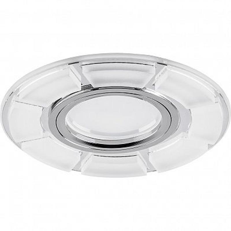 Светильник встраиваемый с LED подсветкой CD993 потолочный MR16 G5.3 белый матовый, хром