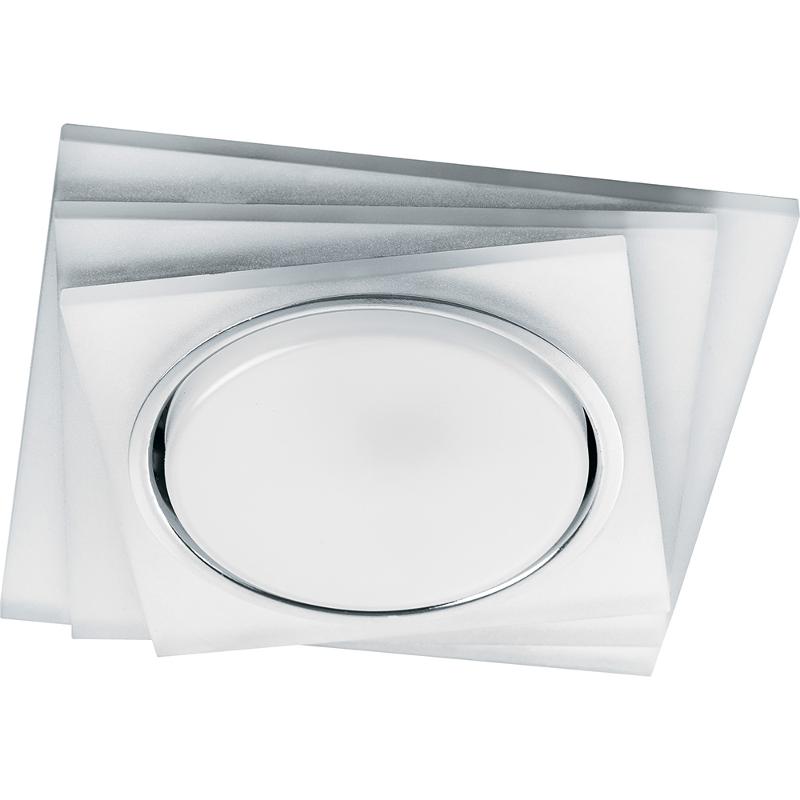 Светильник встраиваемый с белой LED подсветкой CD5023 потолочный GX53 без лампы, прозрачный