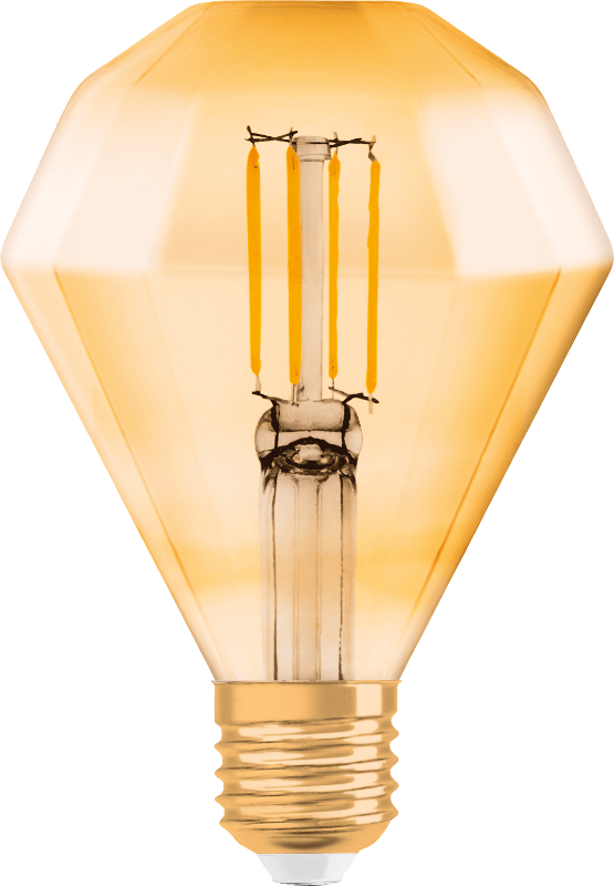 Лампа светодиодная филаментная Vintage 1906 LED CL DIAMOND FIL GOLD 40 non-dim 4, 5W/825 E27