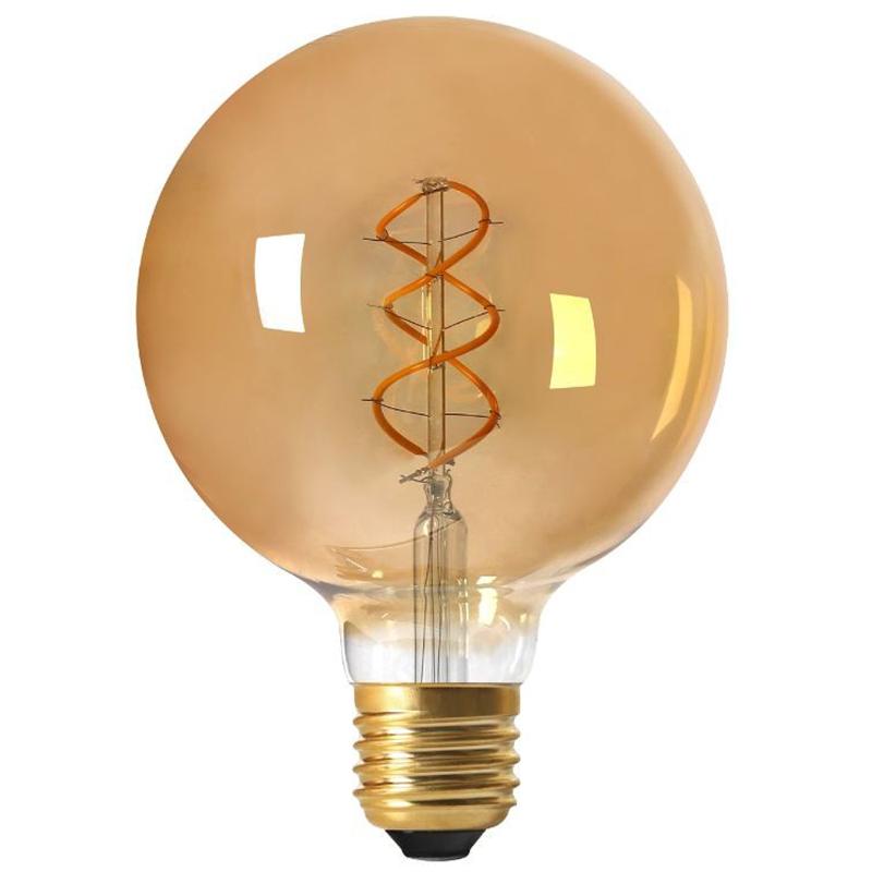 Лампа светодиодная LED Vintage 1906 LED CL GLOBE125 FIL GOLD 25 non-dim 5W/820 E27