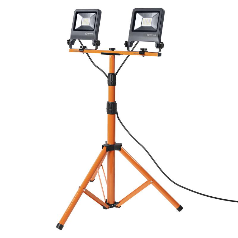 Прожектор светодиодный  WORKLIGHT на телескопической треноге серый 2х30Вт 2х2700 Лм, 4000 К