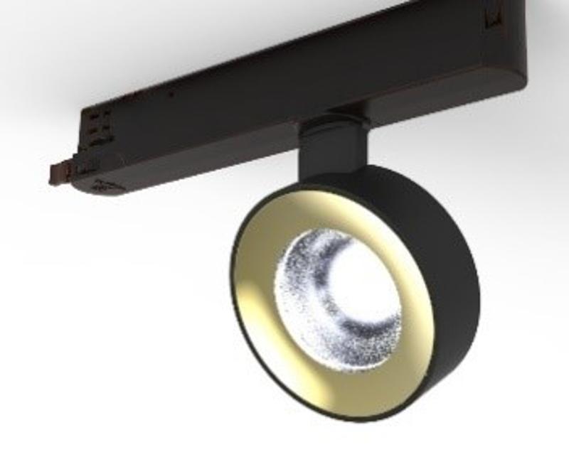Светильник светодиодный трековый, угол пучка 36 град, черный TRACKLIGHT SPOT COMPACT D100 28 W 940 FL BK