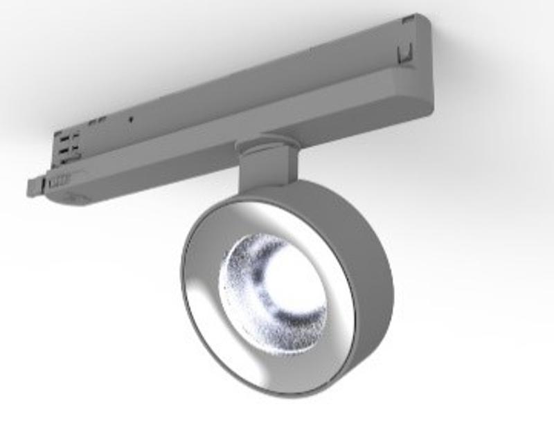 Светильник светодиодный трековый, угол пучка 36 град, серый TRACKLIGHT SPOT COMPACT D100 28 W 940 FL GY