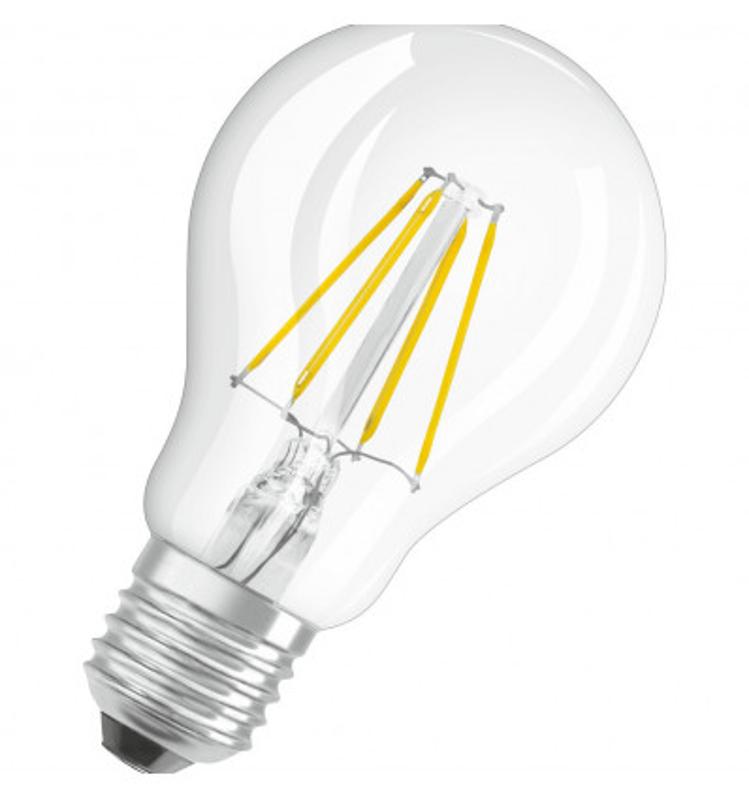 Лампа светодиодная LEDPCLA40 4W/827 230V FIL E27 10X1