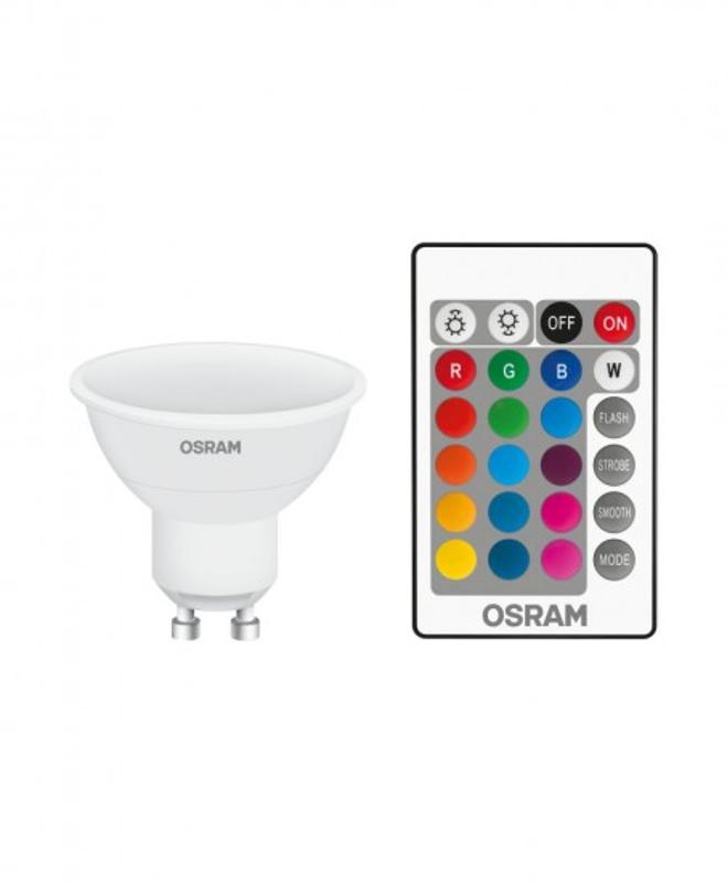 Лампа светодиодная LED Retrofit RGBW lamps with remote control 25 120° 4,5 W/2700K GU10 FR