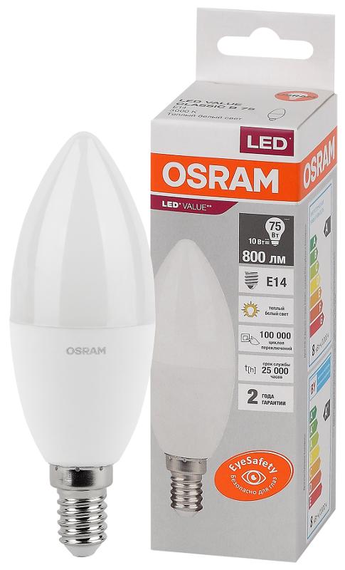 Лампа светодиодная LED Value CL- B 10W/830 230V E14 10X1