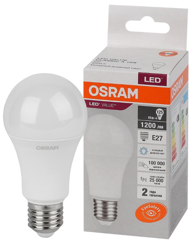 Лампа светодиодная LED Value CL- A 15W/865 230V E27 10X1