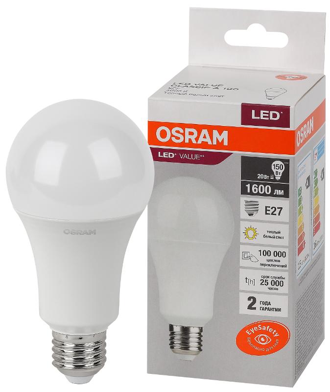 Лампа светодиодная LED Value CL- A 20W/830 230V E27 10X1