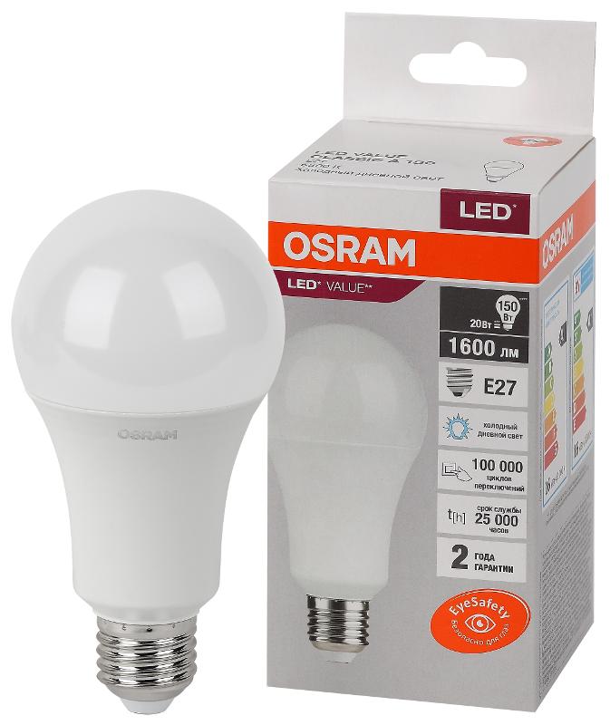 Лампа светодиодная LED Value CL- A 20W/865 230V E27 10X1