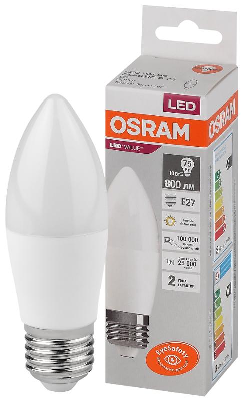 Лампа светодиодная LED Value CL- B 10W/830 230V E27 10X1