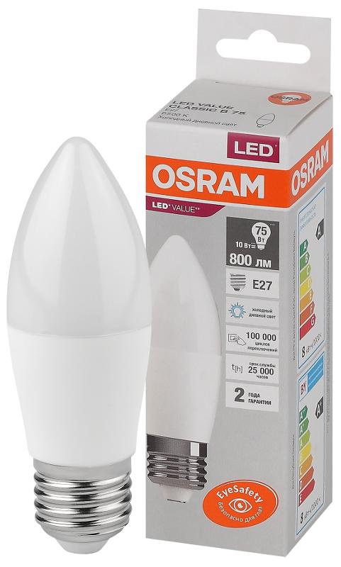 Лампа светодиодная LED Value CL- B 10W/865 230V E27 10X1