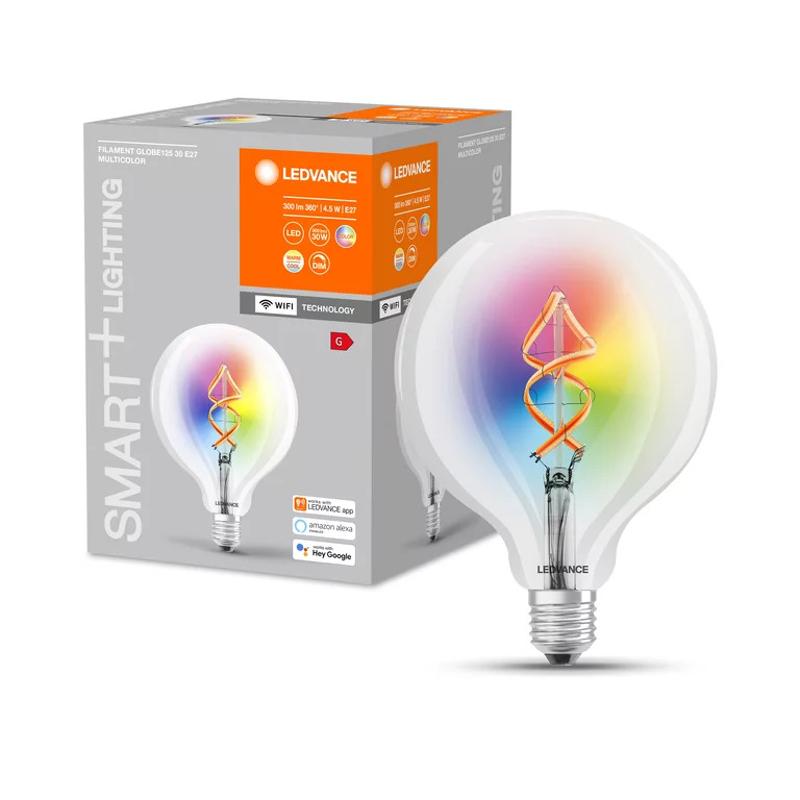 Лампа светодиодная  филаментная диммируемая SMT WFG30D4,5W/827230VFILRGBWE274X1LEDV серия SMART+