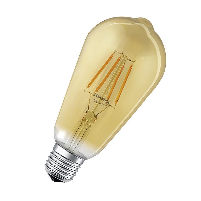 Лампа светодиодная управляемая диммируемая SMART+ Deco WiFi 540лм 6Вт 2400К E27 Edison Gold 300° дымчатое стекло 220-240В