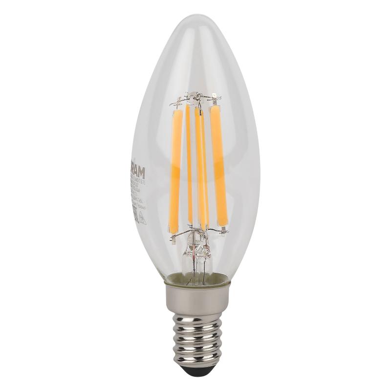 Лампа светодиодная  филаментная LSCLB75 6W/827 230V FILCL E14 10X1RU серия LED Star
