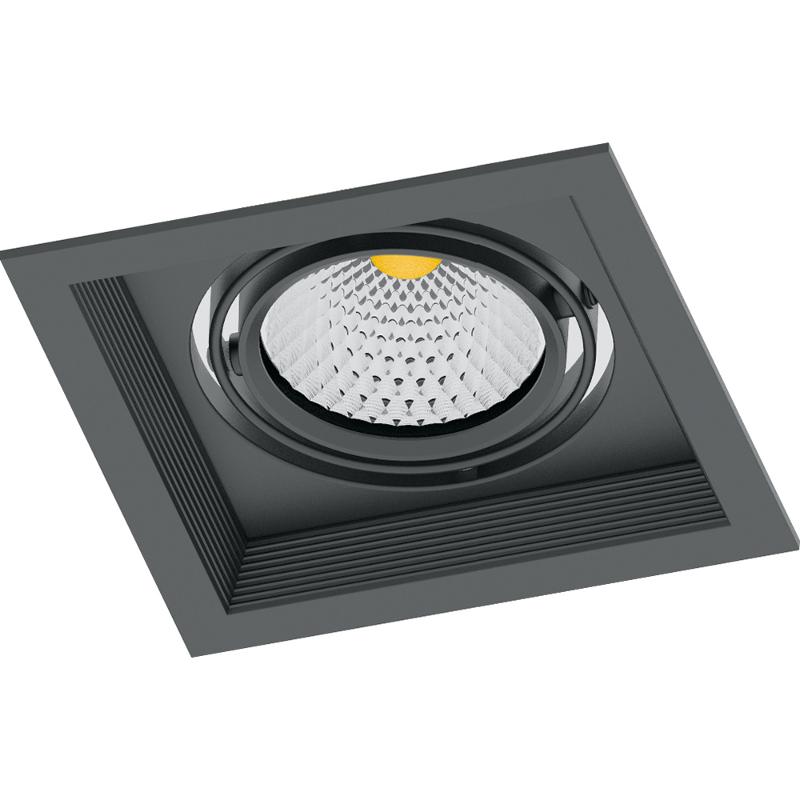 Светильник встраиваемый карданный светодиодный AL201 1x20W 4000K 35 градусов ,черный
