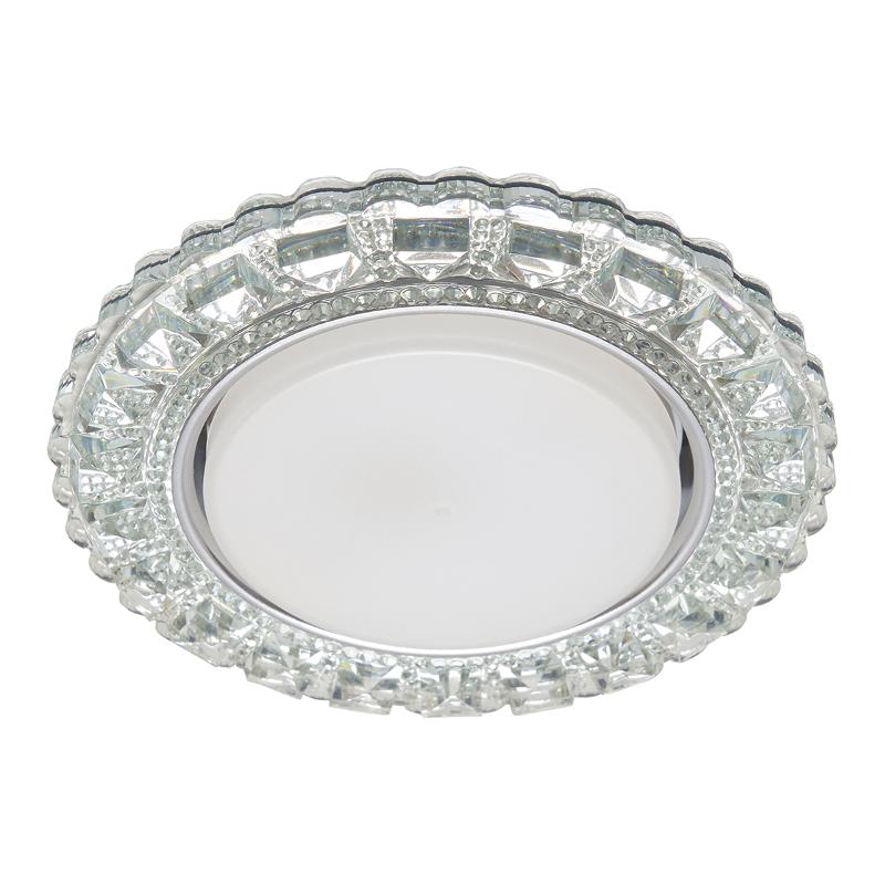 Светильник точечный встраиваемый декоративный CD4045 20LED*2835 SMD 6400K, 15W GX53, без лампы, прозрачный, хром