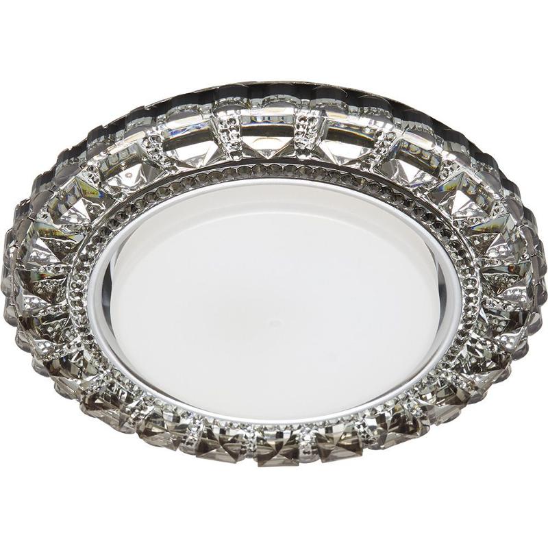 Светильник точечный встраиваемый декоративный CD4045 20LED*2835 SMD 4000K, 15W GX53, без лампы, серый, хром