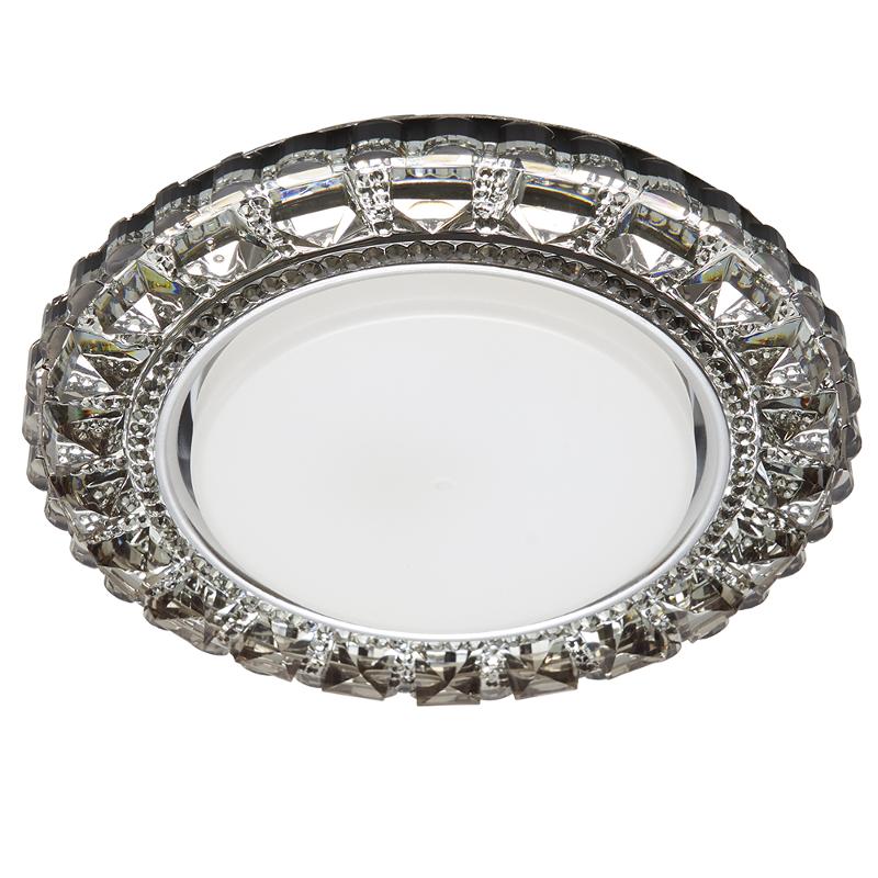 Светильник точечный встраиваемый декоративный CD4045 20LED*2835 SMD 6400K, 15W GX53, без лампы, серый, хром
