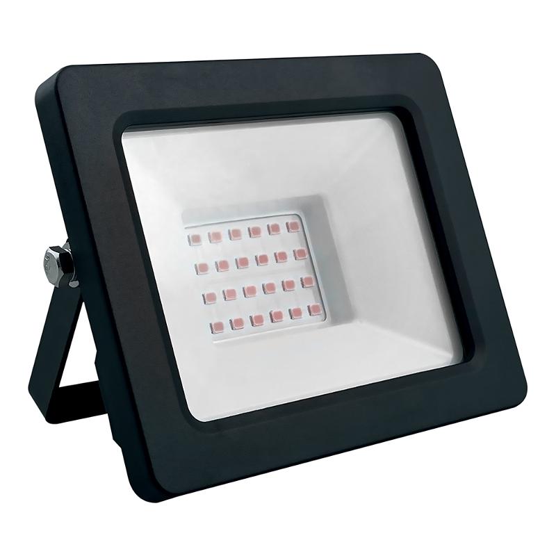 Прожектор светодиодный 30W красный AC220V/50Hz IP65, в черном компактном корпусе, LL-903