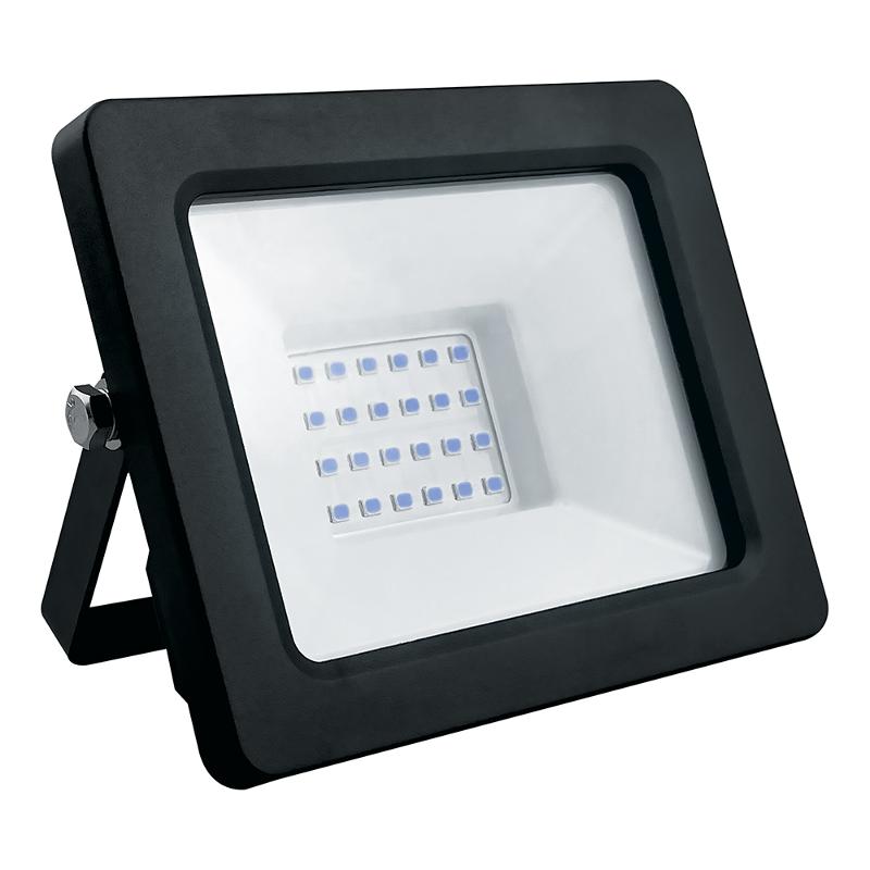 Прожектор светодиодный 50W синий AC220V/50Hz IP65, в черном компактном корпусе, LL-905