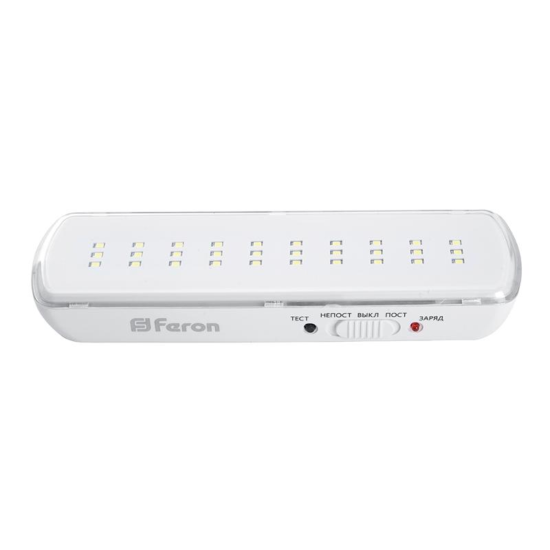 Светильник аварийный, 30 LED AC/DC, белый, EM110 с наклейкой ВЫХОД IP65 3 часа