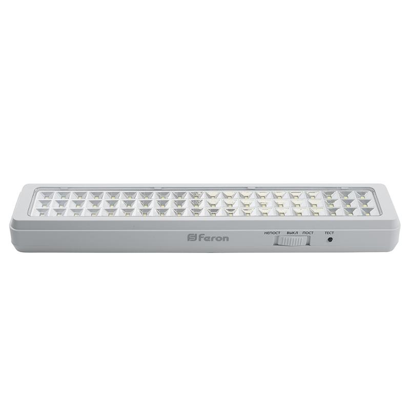 Светильник аварийный, 60 LED AC/DC, белый, EM112 с наклейкой ВЫХОД IP20 3 часа