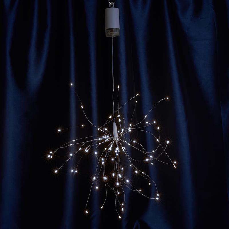 Гирлянда украшение Фейерверк 100 LED 0.3м, 5000K, батарейки 4*АА, IP20, CL595