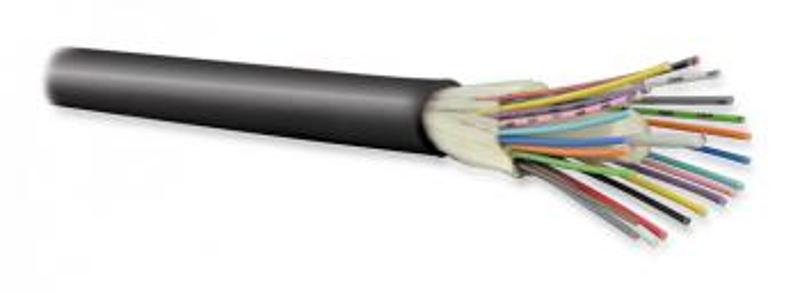 Hyperline FO-MB-IN/OUT-9S-24-LSZH-BK Кабель волоконно-оптический 9/125 (SMF-28 Ultra) одномодовый, 24 волокна, безгелевые микротрубки 1.06 мм (micro b