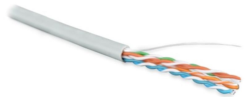 Кабель витая пара UUTP4-C5E-S24-IN-LSZH-GY-305(305м)неэкр.U/UTP,кат.5e,4п.(24AWG),одн.(solid),LSZH,нг(А)-HF,-20°C–+75°C,сер.