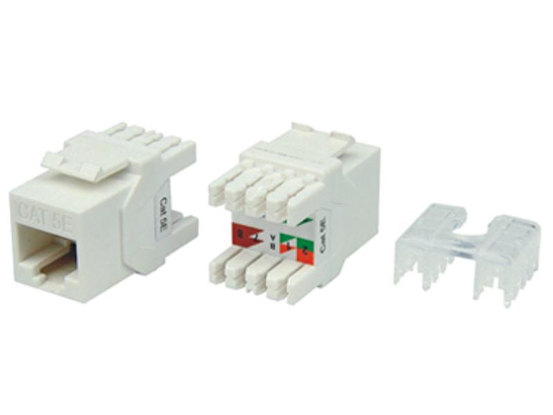 KJ8-8P8C-C5e-180-WH Вставка Keystone Jack RJ-45(8P8C), категория 5e, тип 180 градусов,