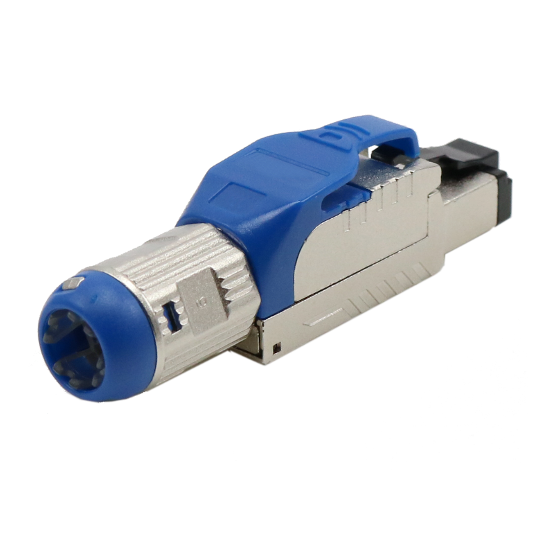 PLUD-8P8C-S-C6-VL Разъем RJ-45 (8P8C) под витую пару, полевая заделка,категория 6, неэкранир., для одножильного кабеля, фиолетовый