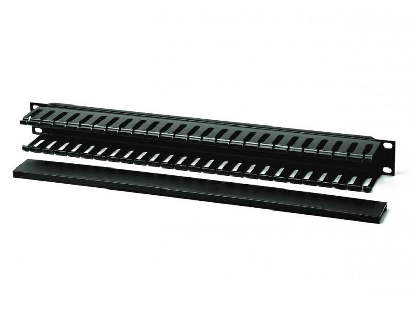 CM-1U-5R-PL-COV Кабельный организатор с пластиковыми кольцами с крышкой, 19", 1U
