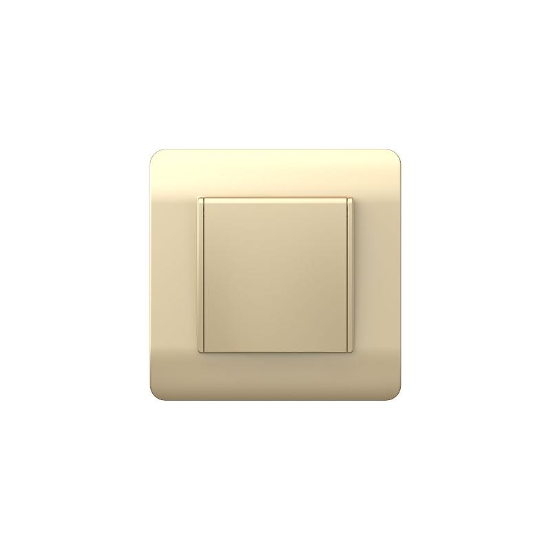 Розетка с/з со шторками с крышкой, 16А, IP44, шампань(NEW3-E)
