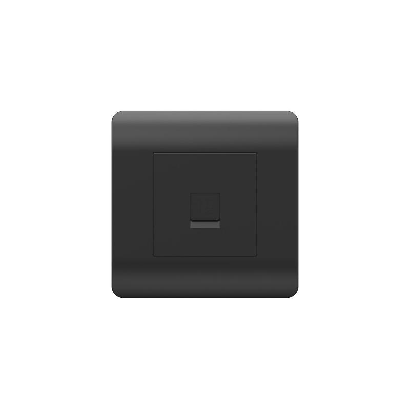 Розетка компьютерная 1хRJ45, черный(NEW3-E)