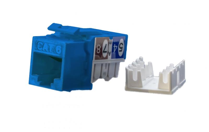 KJ9-8P8C-C6-90-BL Вставка Keystone Jack RJ-45(8P8C), категория 6, синяя