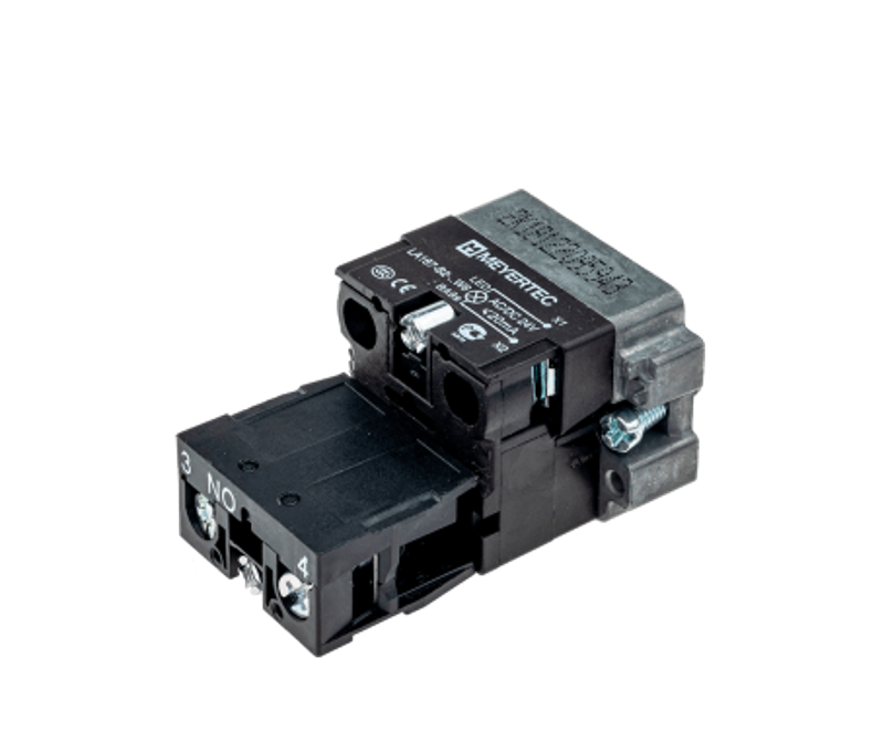 Основание с модулем подсветки, 1NO блок-контакт, зеленый, 24V AC/DC, мет. MTB2-BW613