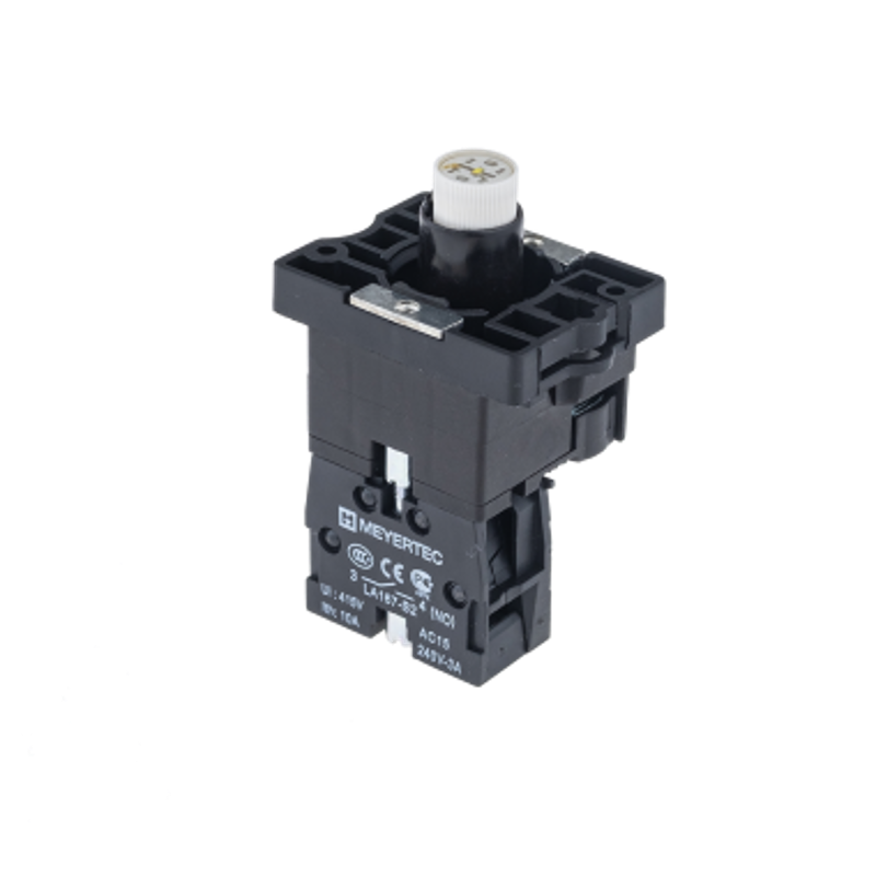 Основание с модулем подсветки, 1NO блок-контакт, белый, 220V AC/DC, пласт. MTB2-EW631