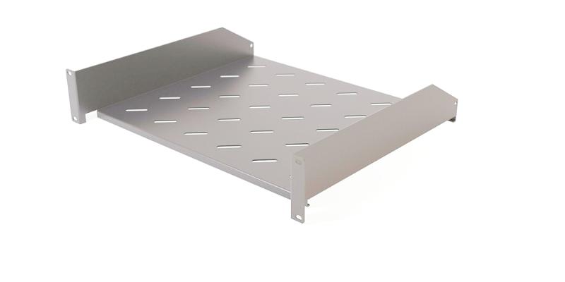 Hyperline TAL3-2U-300-RAL7035 Полка угловая с перфорацией 19", 2U, ширина 440 мм, глубина 300 мм