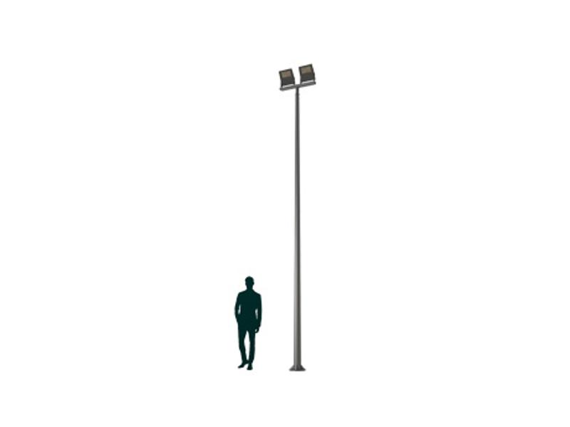 Осветительный комплекс LEADER LED 2x50W D75 740 RAL9005 T-POLE 5M (в комплекте ЗДФ)