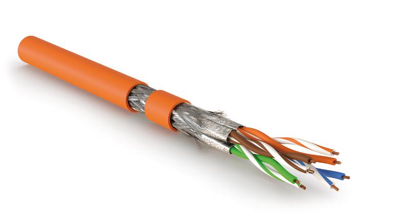 SFTP4-C8.1-S23-IN-LSZH-OR-500 (500 м) Кабель витая пара, экранир. S/FTP, категория 8.1 (Класс I, 2000MHz), 4 пары(23 AWG)