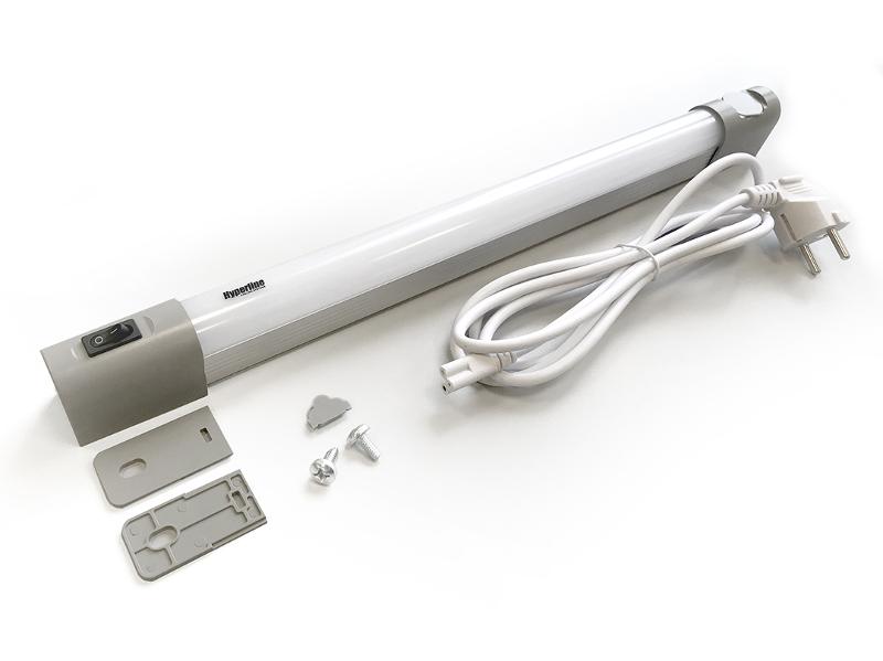 Hyperline TL19-LED-10W-EU Осветительн панель 19дюймов,LED10W, 110/220V,19 дюйм крепление+магнитное креплен,485х31х48мм, длина каб 2м