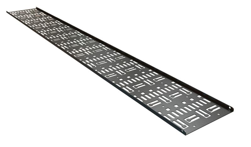 CDV-150x9-22U-RAL9005 Перфорированный вертикальный кабельный организатор-лоток 150х9 мм, высотой 979 мм, для шкафа высотой 22U