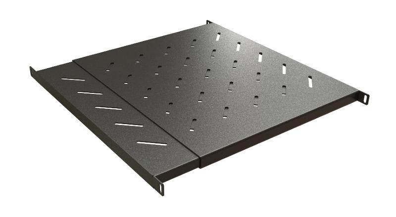 TSD3L-0.5U-405/700-RAL9005 Полка c 19'' креплением, раздвижная, 0.5U, с регулируемой глубиной установки от 405 мм-700 мм